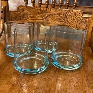 Sleek Blue Tinted Glassware